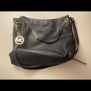 Michael Kors black leather tote